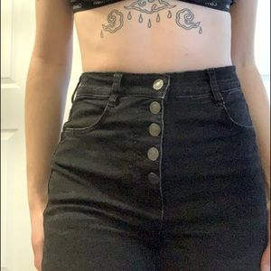 Black button up jeans